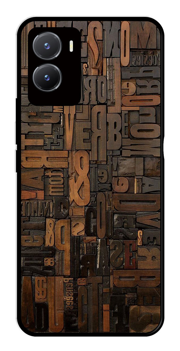 Alphabets Metal Mobile Case for Vivo T2X 5G   (Design No -32)