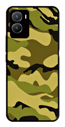 Army Pattern Metal Mobile Case for Vivo T2X 5G