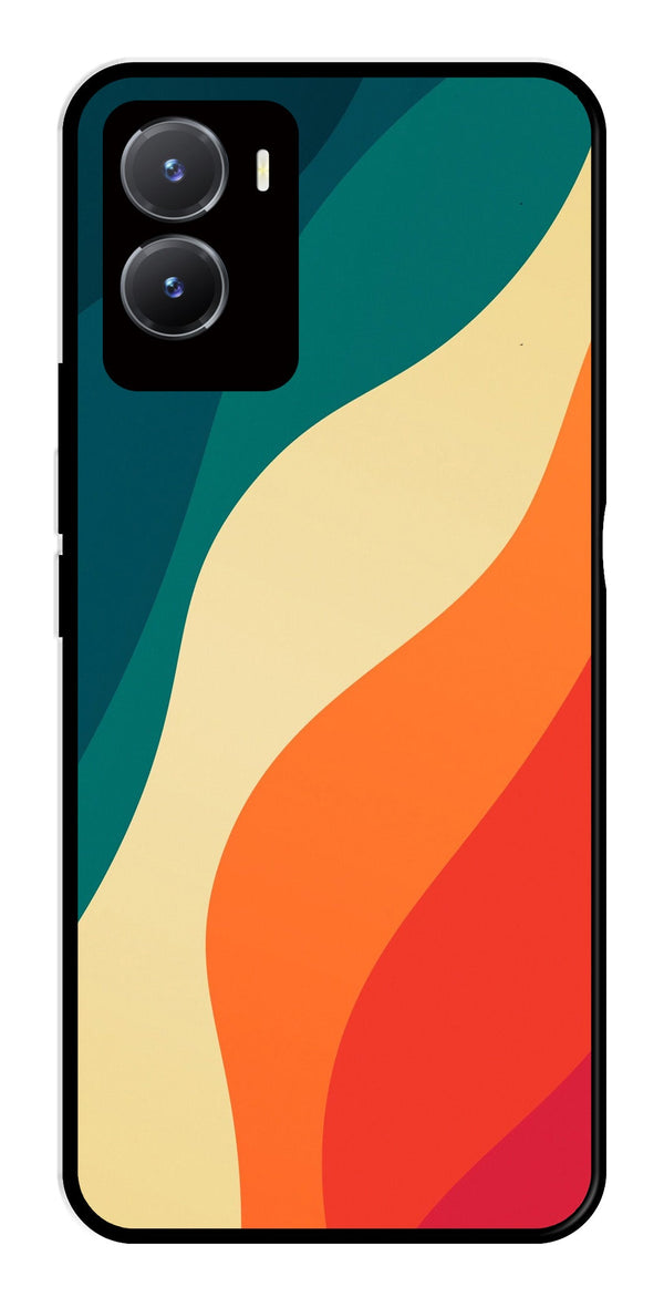 Muted Rainbow Metal Mobile Case for Vivo T2X 5G   (Design No -39)