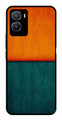 Orange Green Pattern Metal Mobile Case for Vivo T2X 5G   (Design No -45)
