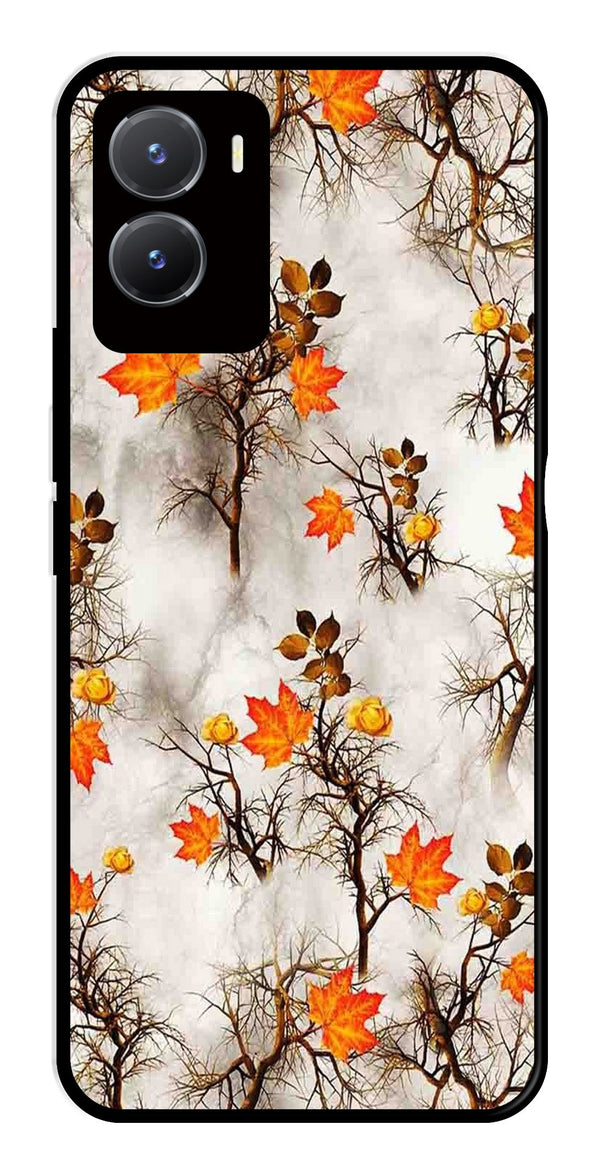 Autumn leaves Metal Mobile Case for Vivo T2X 5G   (Design No -55)