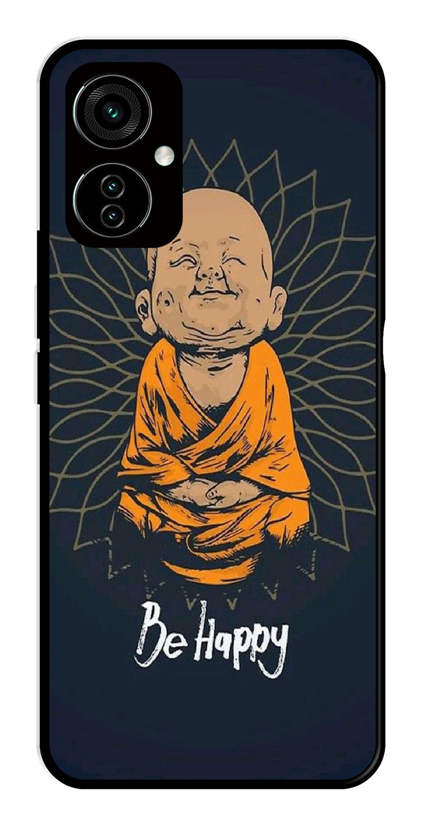 Be Happy Metal Mobile Case for Tecno Camon 19   (Design No -27)