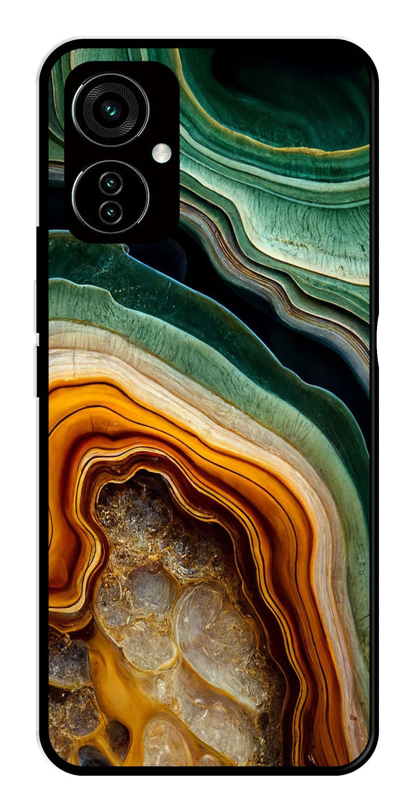 Marble Design Metal Mobile Case for Tecno Camon 19   (Design No -28)