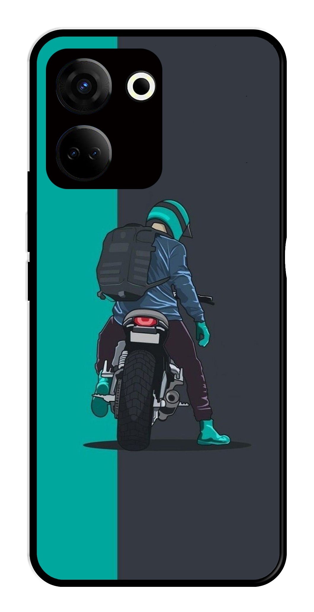Bike Lover Metal Mobile Case for Tecno Camon 20   (Design No -05)