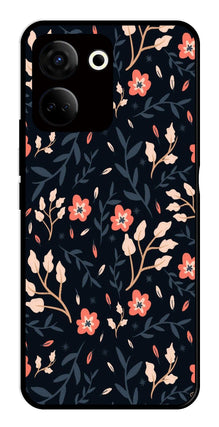 Floral Pattern Metal Mobile Case for Tecno Camon 20