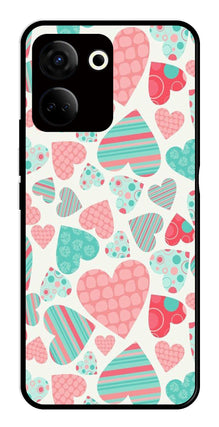 Hearts Pattern Metal Mobile Case for Tecno Camon 20