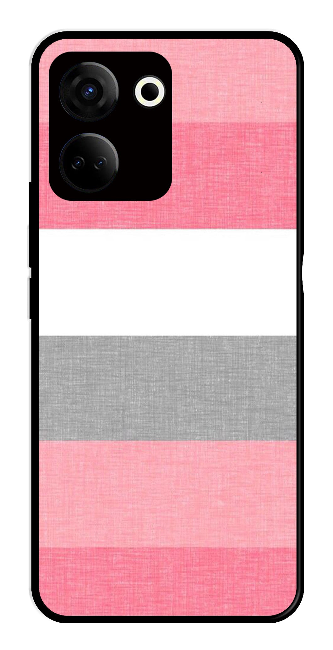 Pink Pattern Metal Mobile Case for Tecno Camon 20   (Design No -23)