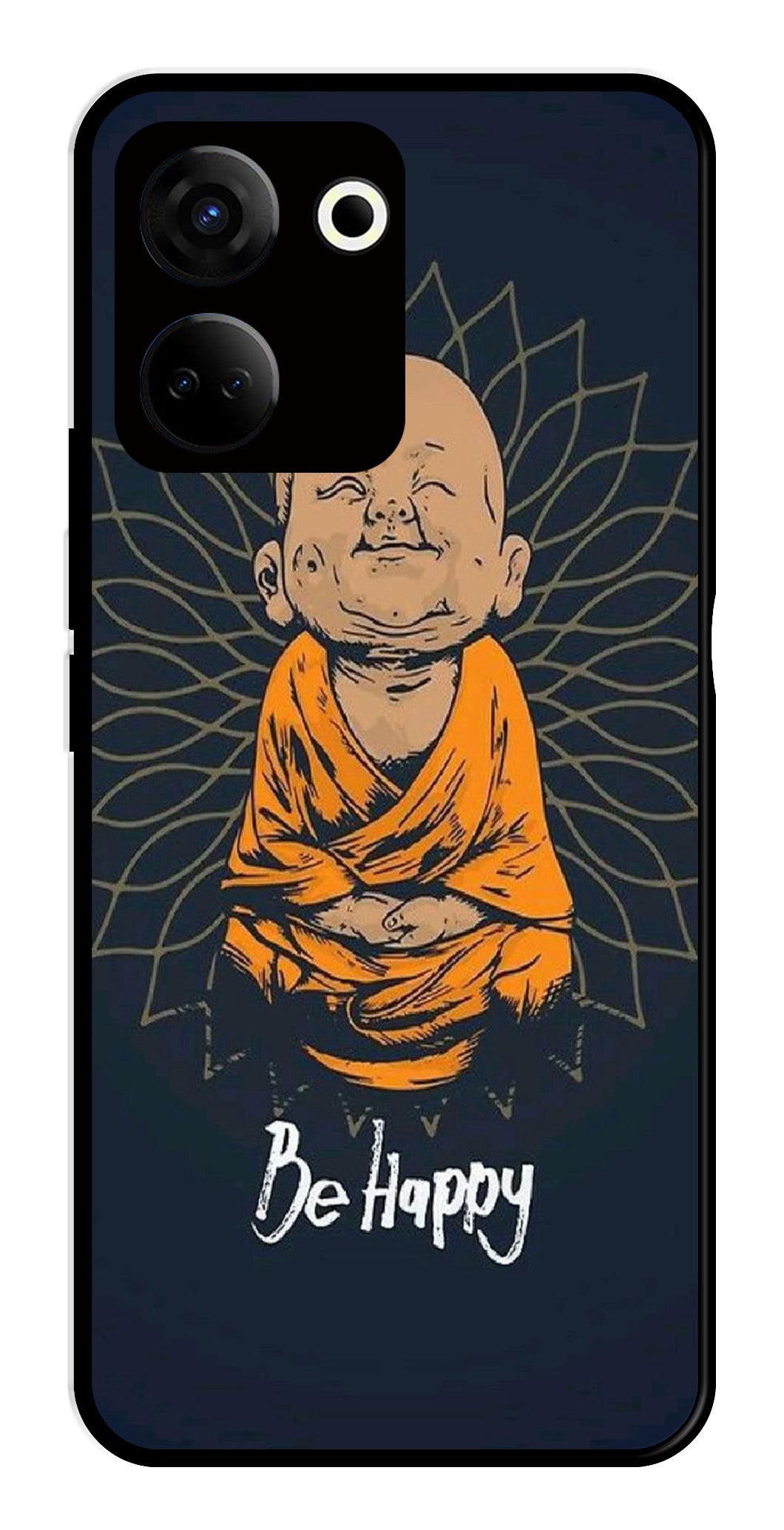 Be Happy Metal Mobile Case for Tecno Camon 20   (Design No -27)