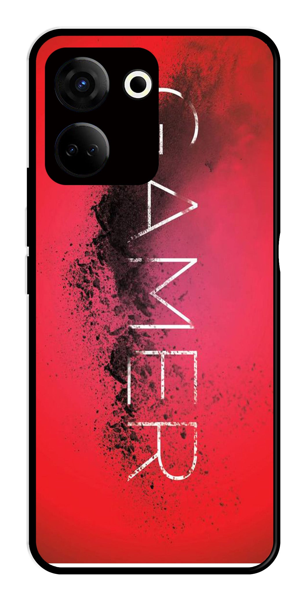 Gamer Pattern Metal Mobile Case for Tecno Camon 20   (Design No -41)