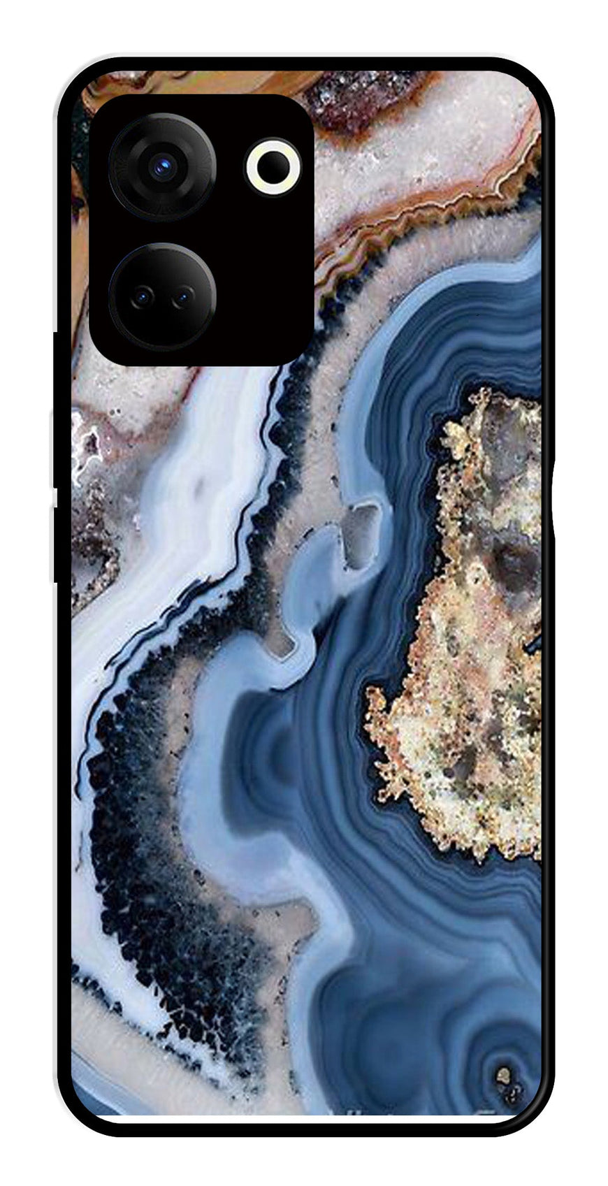 Marble Design Metal Mobile Case for Tecno Camon 20   (Design No -53)