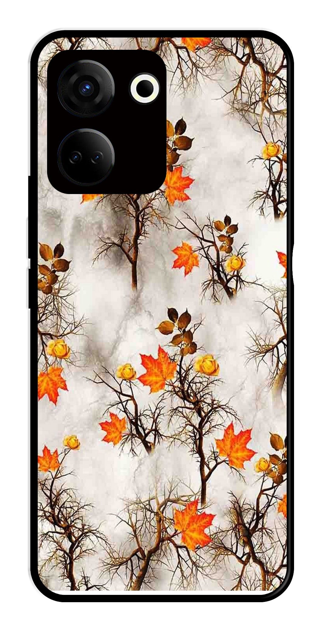 Autumn leaves Metal Mobile Case for Tecno Camon 20   (Design No -55)