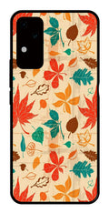 Leafs Design Metal Mobile Case for Vivo S18 5G   (Design No -14)