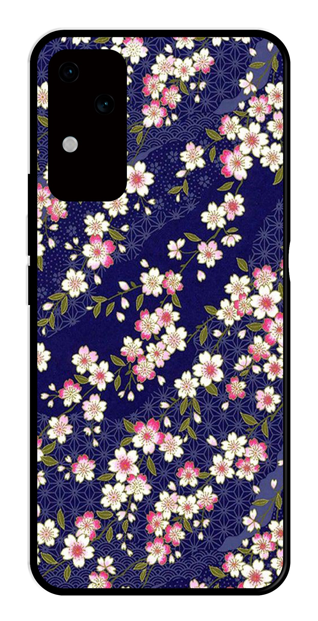 Flower Design Metal Mobile Case for Vivo S18 5G   (Design No -25)