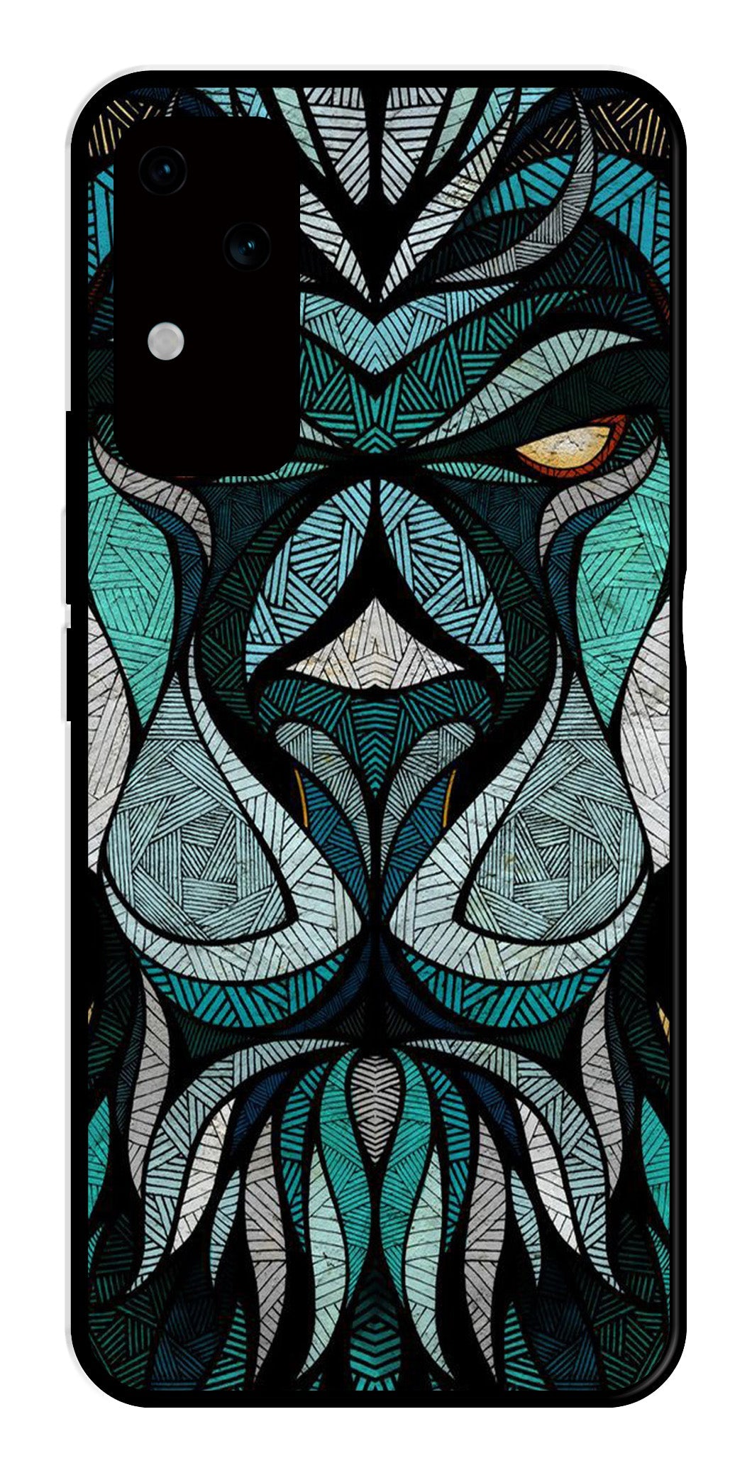 Lion Pattern Metal Mobile Case for Vivo S18 5G   (Design No -40)