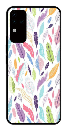 Colorful Feathers Metal Mobile Case for Vivo V30 Pro 5G