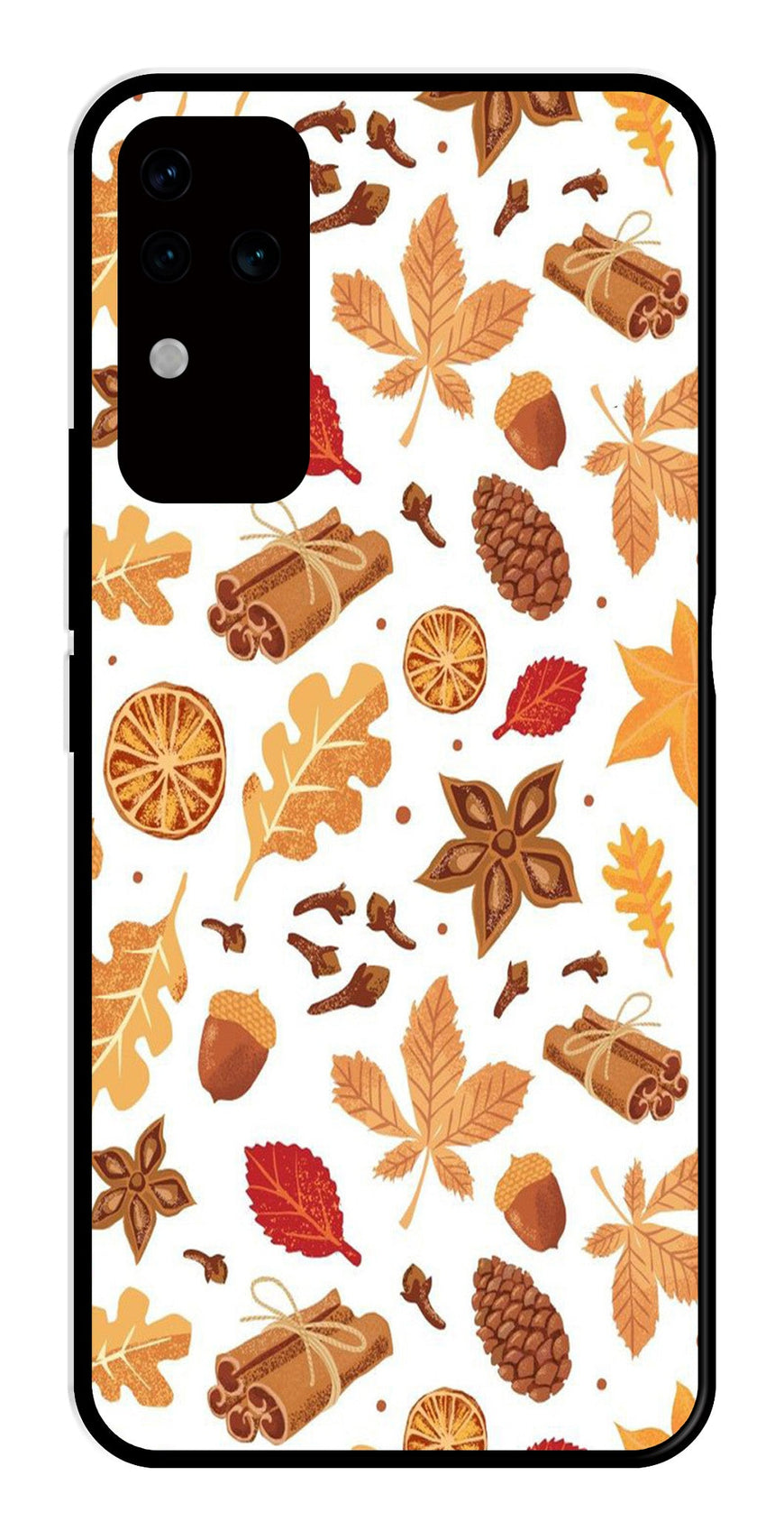 Autumn Leaf Metal Mobile Case for Vivo V30 Pro 5G   (Design No -19)