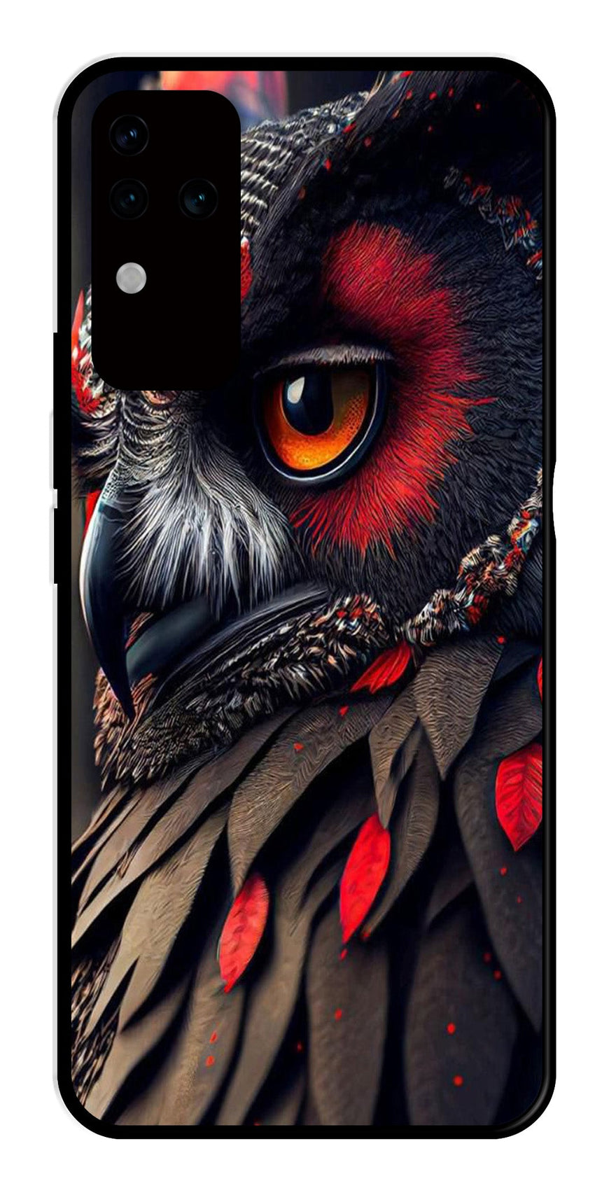 Owl Design Metal Mobile Case for Vivo V30 Pro 5G   (Design No -26)