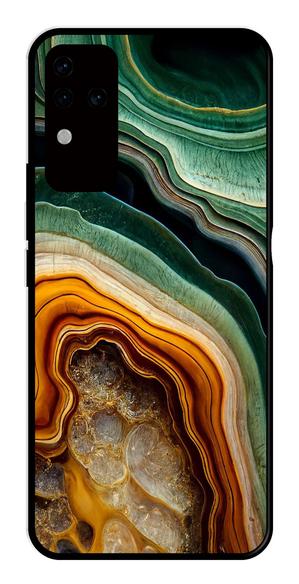 Marble Design Metal Mobile Case for Vivo V30 Pro 5G   (Design No -28)