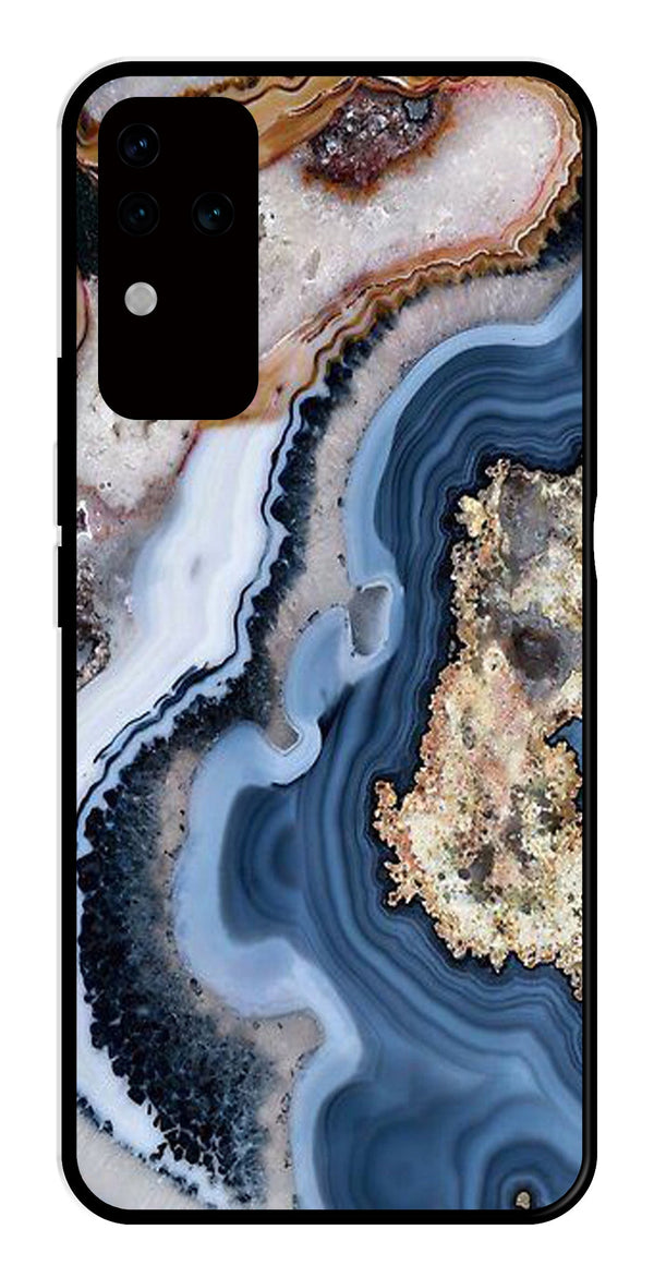 Marble Design Metal Mobile Case for Vivo V30 Pro 5G   (Design No -53)