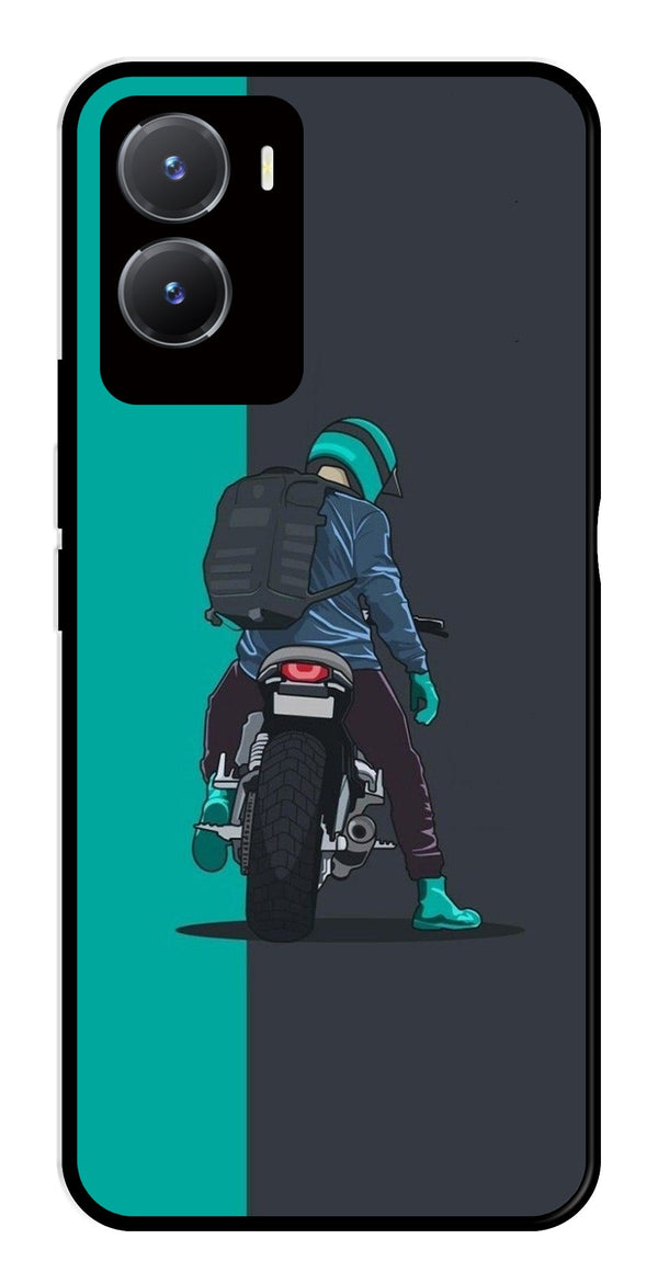 Bike Lover Metal Mobile Case for Vivo Y28 5G   (Design No -05)