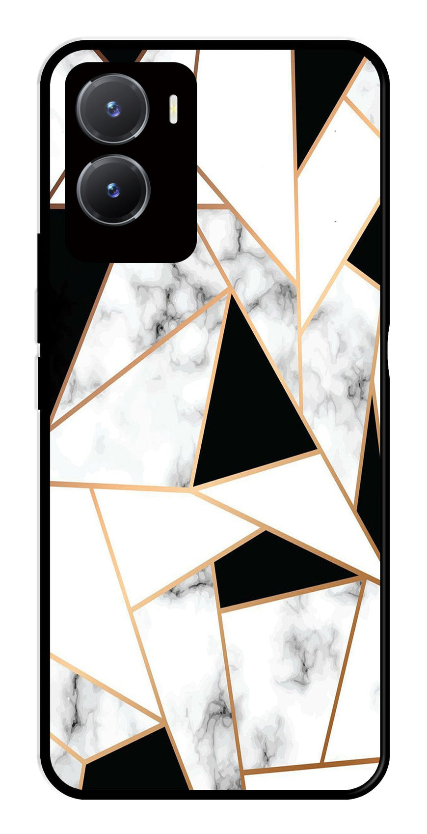 Marble Design2 Metal Mobile Case for Vivo Y28 5G   (Design No -08)