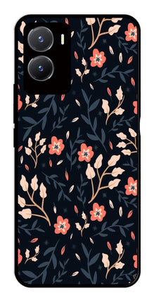 Floral Pattern Metal Mobile Case for Vivo Y28 5G