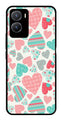 Hearts Pattern Metal Mobile Case for Vivo Y28 5G   (Design No -22)