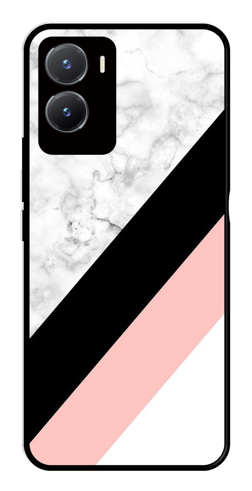 Marble Design Metal Mobile Case for Vivo Y28 5G   (Design No -24)