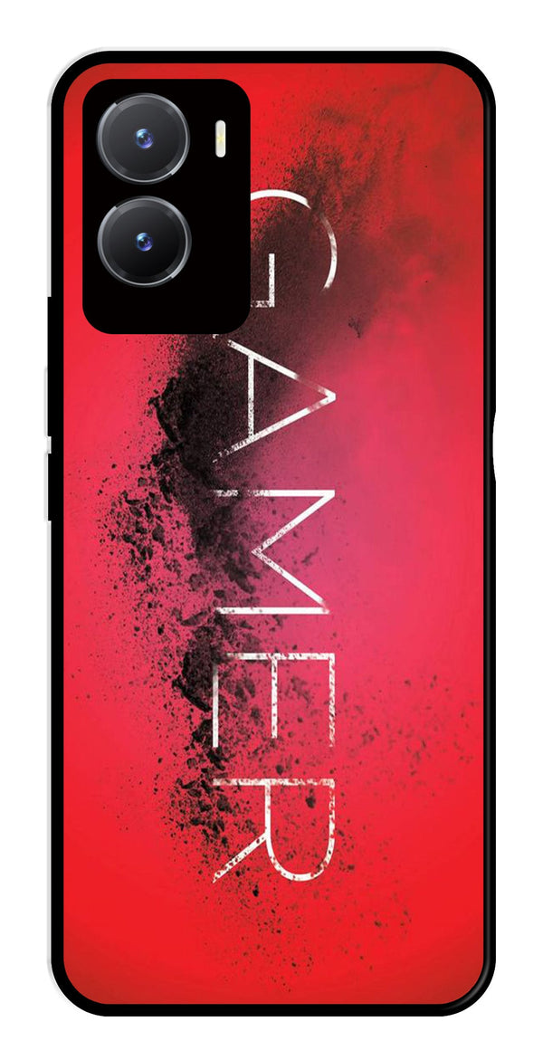 Gamer Pattern Metal Mobile Case for Vivo Y28 5G   (Design No -41)