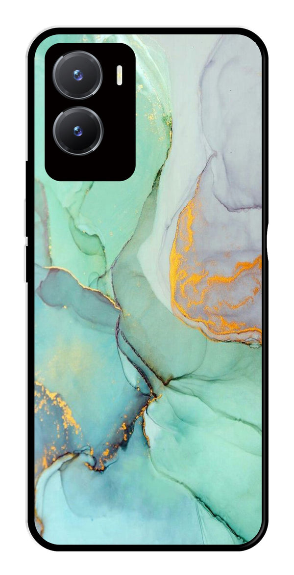Marble Design Metal Mobile Case for Vivo Y28 5G   (Design No -46)