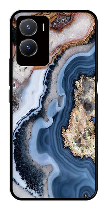 Marble Design Metal Mobile Case for Vivo Y28 5G