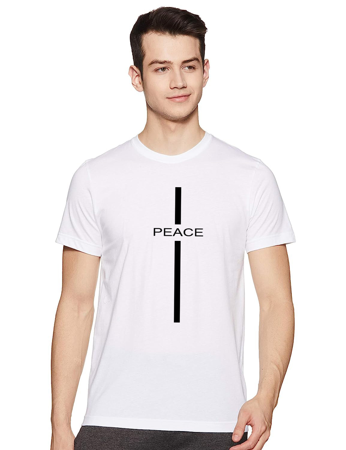 TheStyleO Cotton Half Sleeve Peace Tees| T-Shirt