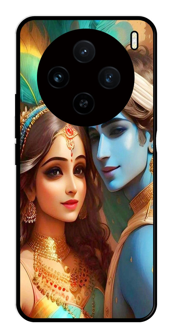 Lord Radha Krishna Metal Mobile Case for Vivo X100 5G   (Design No -01)