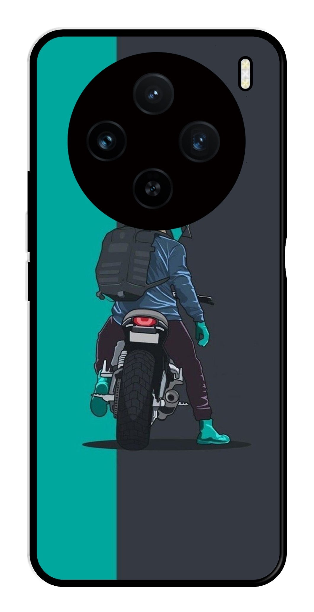 Bike Lover Metal Mobile Case for Vivo X100 5G   (Design No -05)