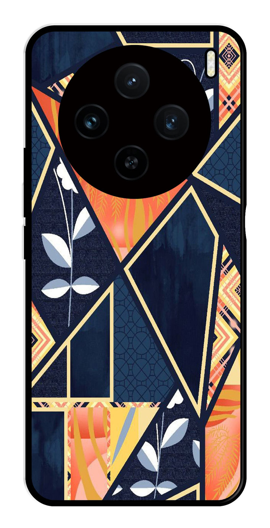 Marble Design Metal Mobile Case for Vivo X100 5G   (Design No -07)