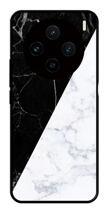 Black White Marble Design Metal Mobile Case for Vivo X100 5G