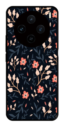 Floral Pattern Metal Mobile Case for Vivo X100 5G