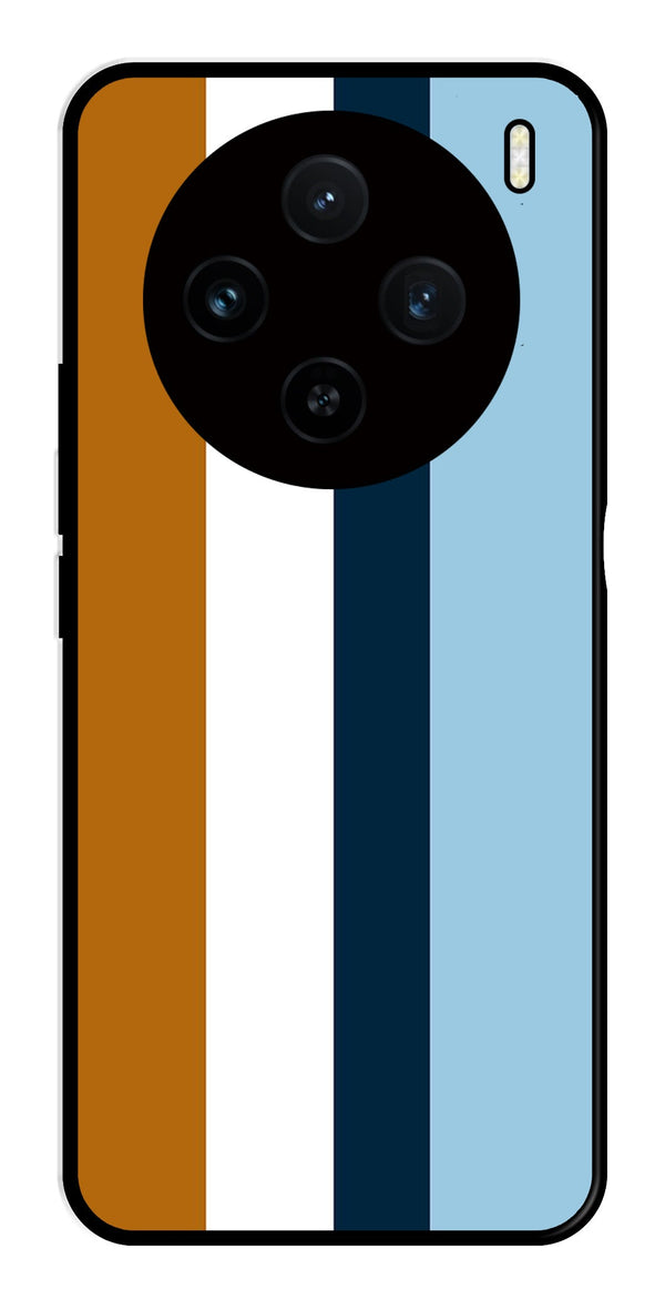 MultiColor Pattern Metal Mobile Case for Vivo X100 5G   (Design No -17)