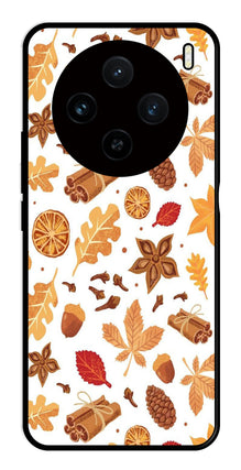 Autumn Leaf Metal Mobile Case for Vivo X100 5G