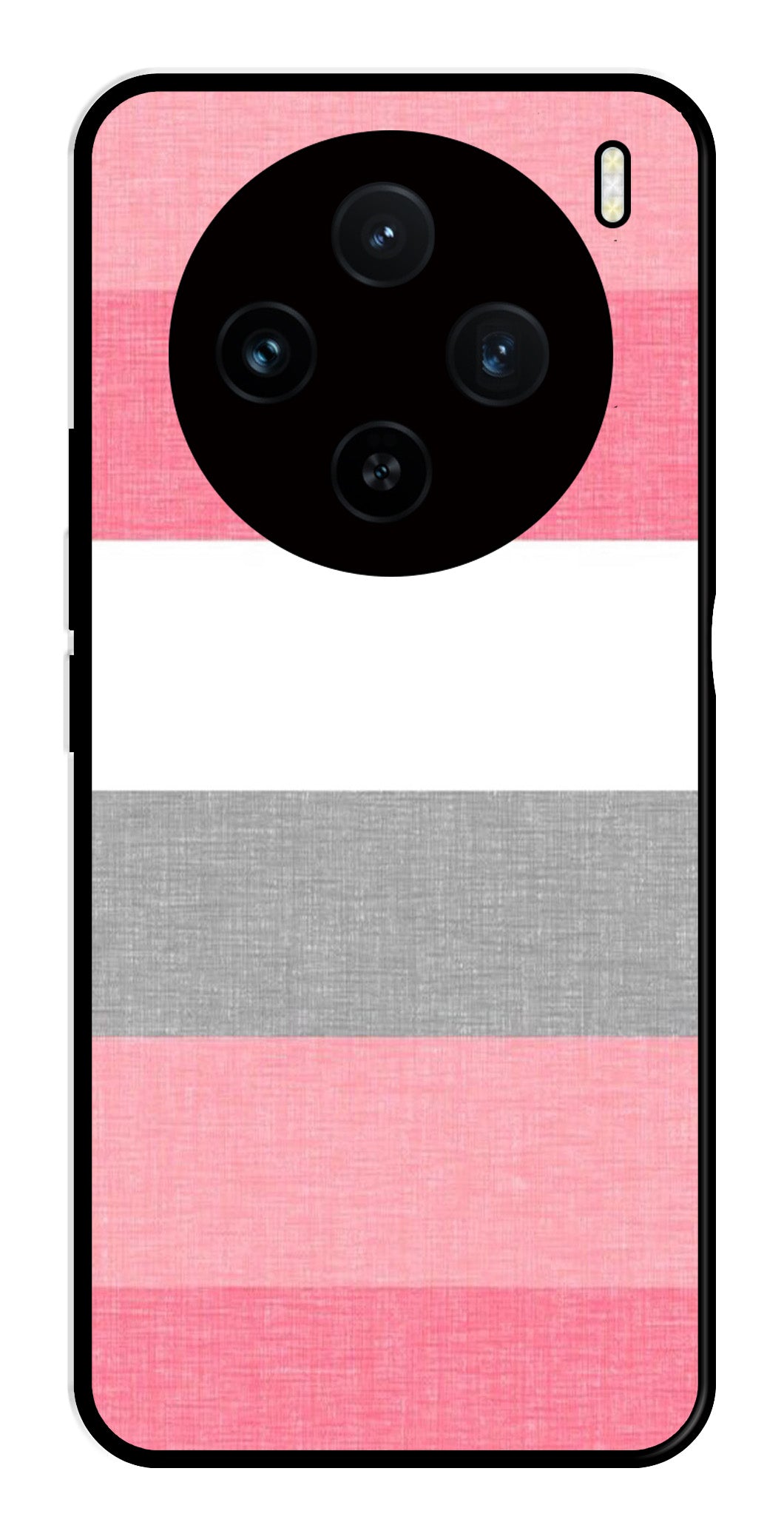 Pink Pattern Metal Mobile Case for Vivo X100 5G   (Design No -23)