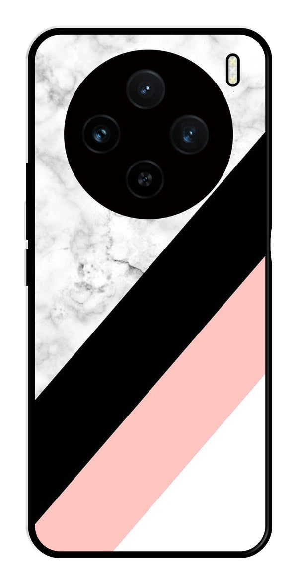 Marble Design Metal Mobile Case for Vivo X100 5G   (Design No -24)