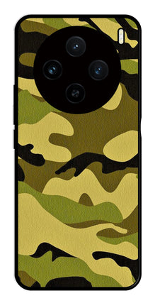 Army Pattern Metal Mobile Case for Vivo X100 5G