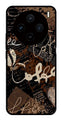 Coffee Pattern Metal Mobile Case for Vivo X100 5G   (Design No -37)