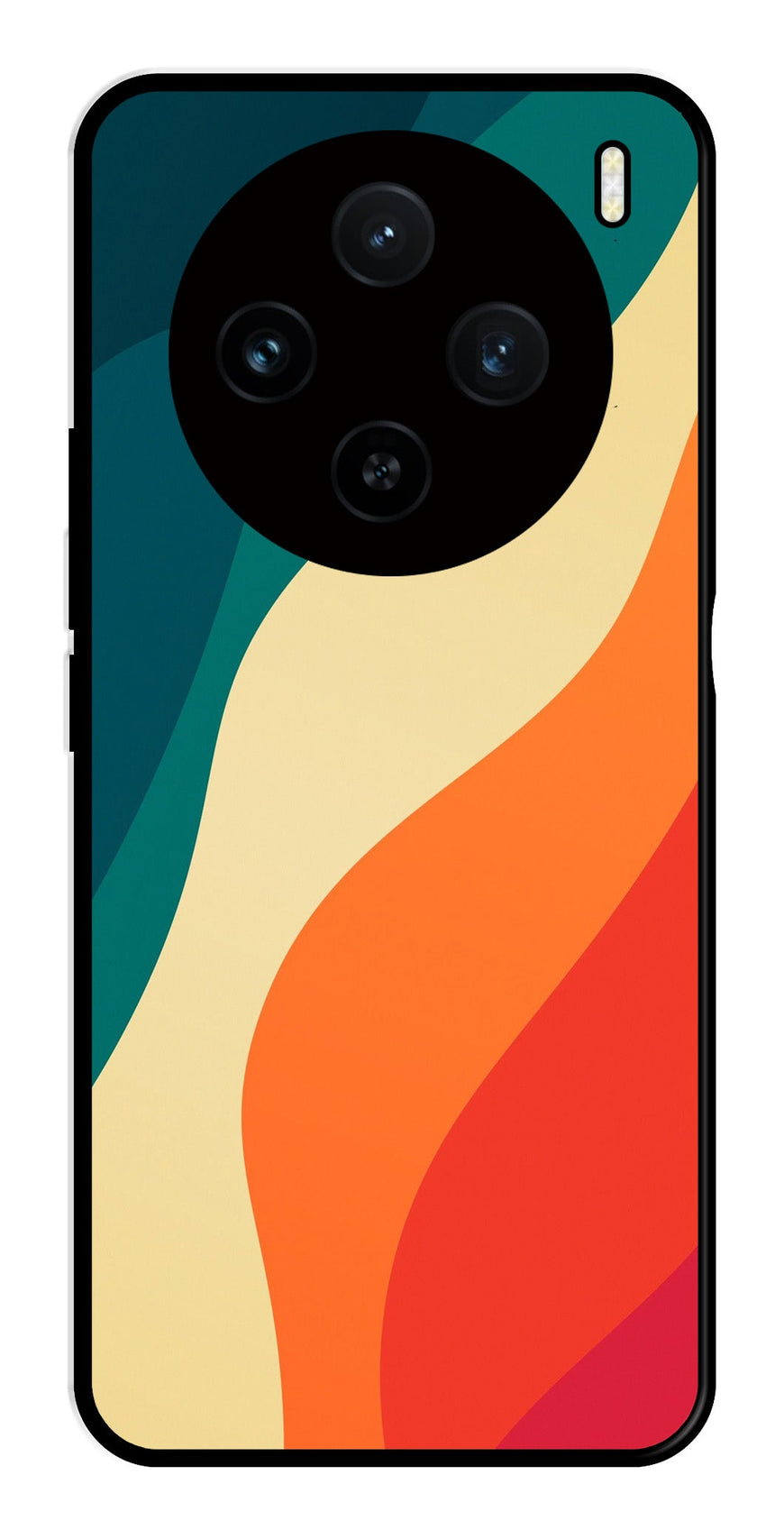 Muted Rainbow Metal Mobile Case for Vivo X100 5G   (Design No -39)