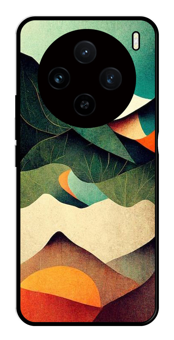 MultiColor Pattern Metal Mobile Case for Vivo X100 5G   (Design No -43)