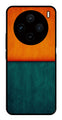 Orange Green Pattern Metal Mobile Case for Vivo X100 5G   (Design No -45)