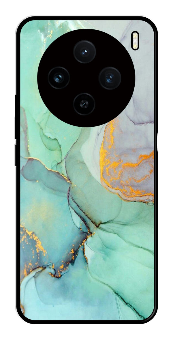 Marble Design Metal Mobile Case for Vivo X100 5G   (Design No -46)