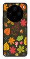 Leaves Design Metal Mobile Case for Vivo X100 5G   (Design No -51)