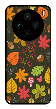 Leaves Design Metal Mobile Case for Vivo X100 5G