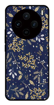 Floral Pattern  Metal Mobile Case for Vivo X100 5G